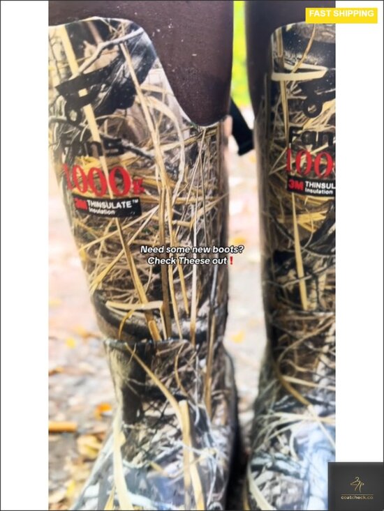 Insulated Waterproof Hunting Boots, 1000G Thinsulate, 5mm Neoprene, 17\